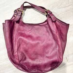 Free People x Bolsa Nova Slouchy Tote in Cranberry